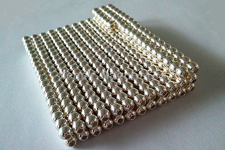 Dia-5mm sølvkugle magneter med hul