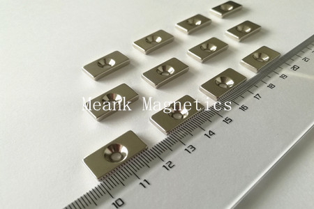 neodym rektangulære magneter med kontrasunket hul