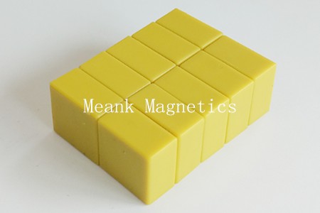 Plastisk overtrukne firkantede neodymium magnetblokke